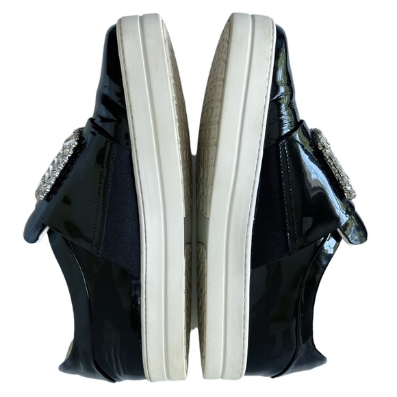 CHAUSSURE LAPIN Black Patent Jeweled Slip On Trainers | 8 - Picture 3 of 11